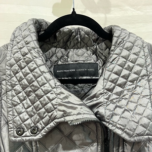 MARC NEW YORK Andrew Marc Women's Quilted Vest Size S‎ Metallic Gray